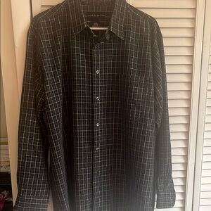 Croft & Barrow Black Plaid Casual Shirt